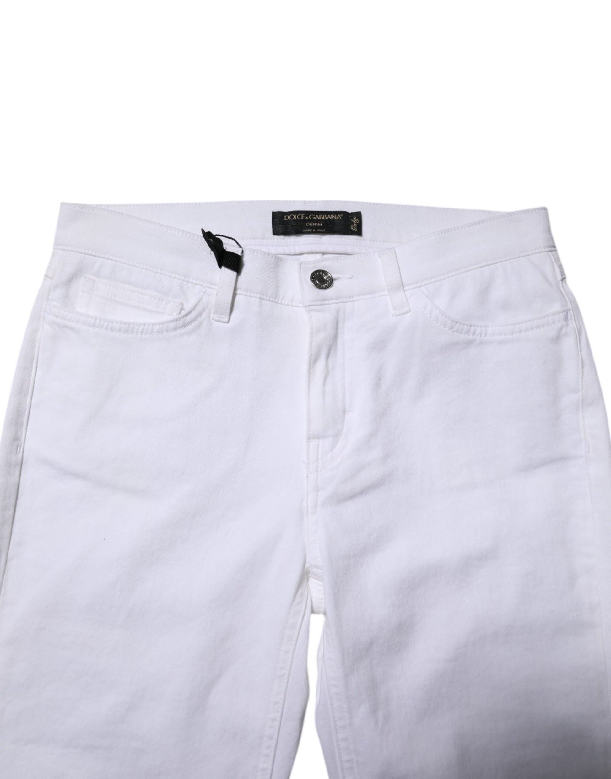 White GRACE Mid Waisted Skinny Denim Jeans