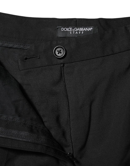Black STAFF High Waist Tapered Pants