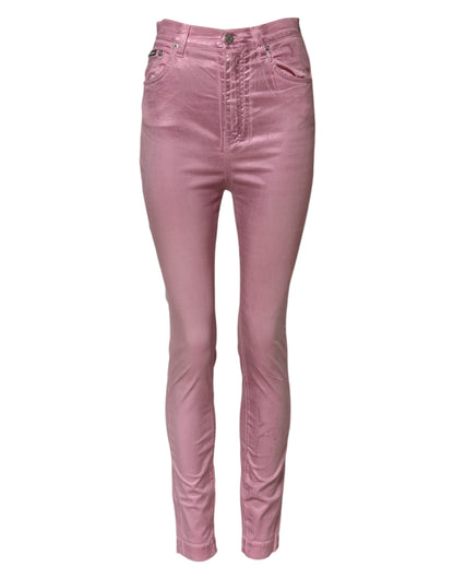 Pink GRACE High Waisted Skinny Denim Jeans