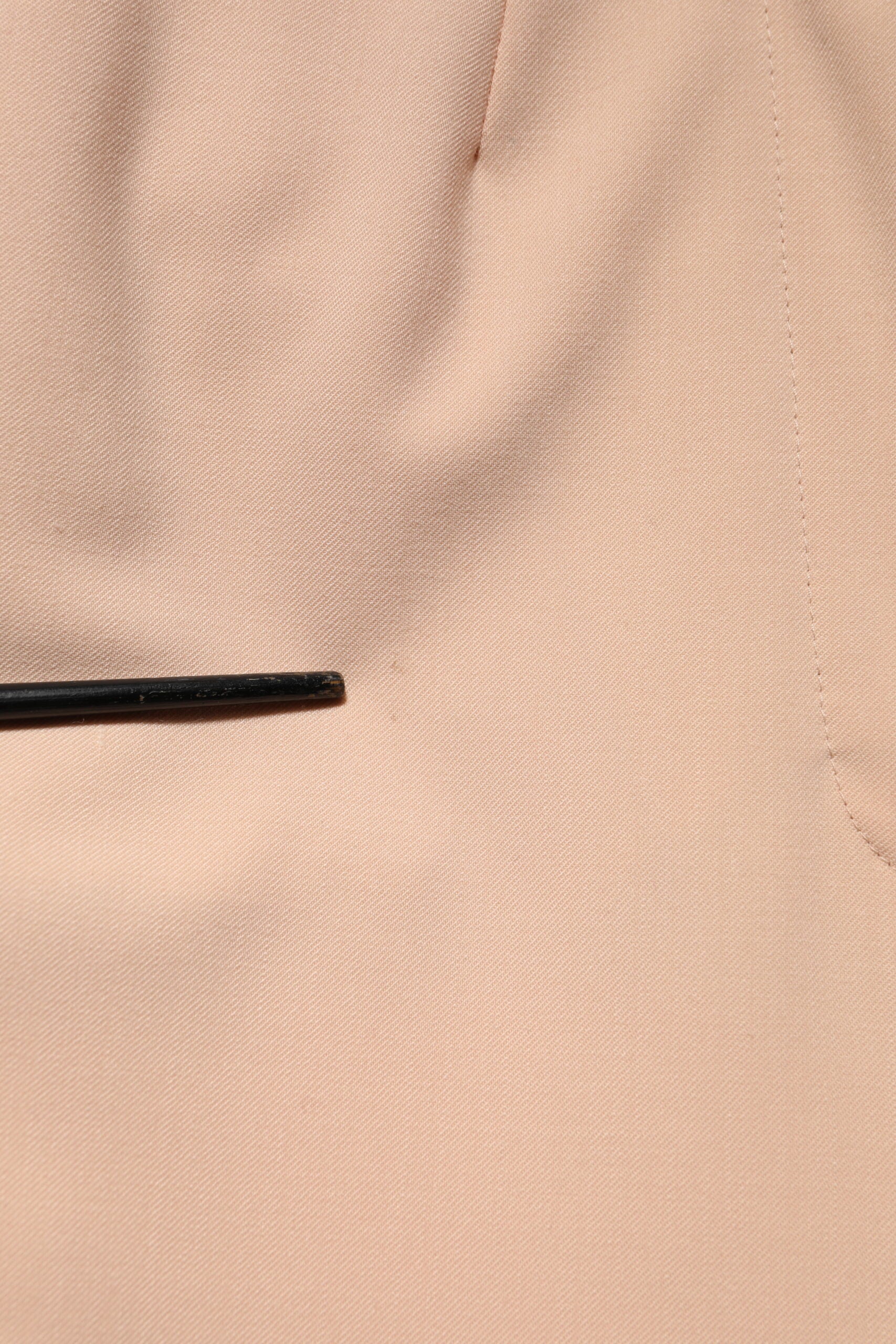 Beige Polyester Mid Waist Tapered Pants