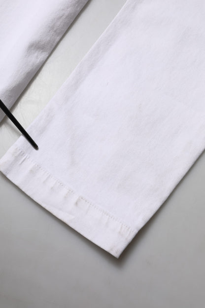 White Floral Embroidery GIRLY Denim Jeans