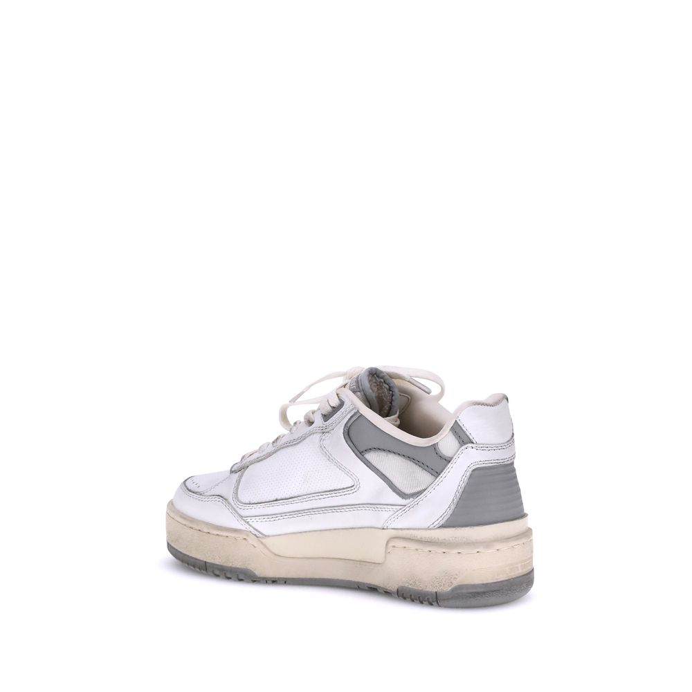 White Rubber Low Top Sneakers