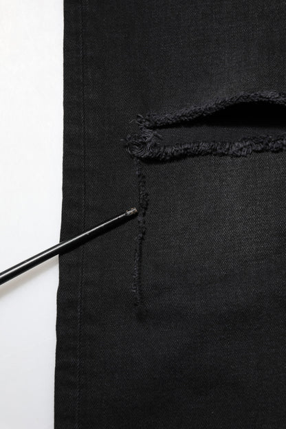 Black Cotton Skinny Denim Jeans