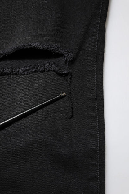 Black Cotton Skinny Denim Jeans