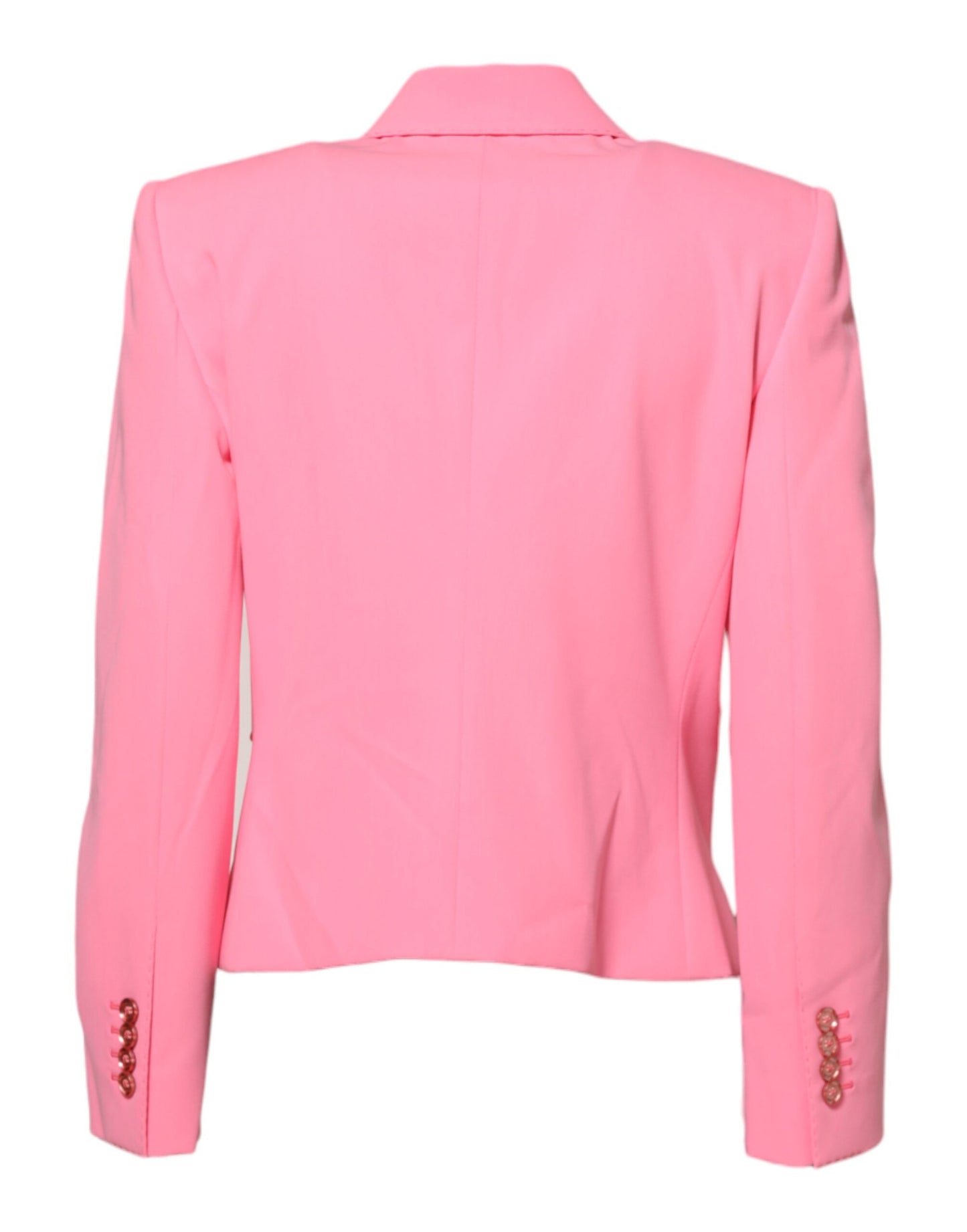 Pink Double Breasted Women Coat Jacket