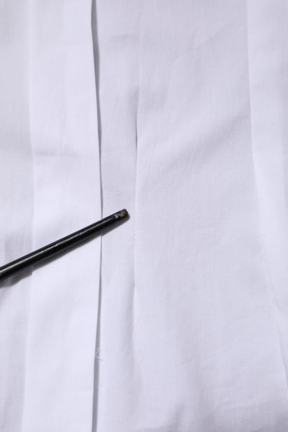 White Cotton Long Sleeves Collared Shirt Top