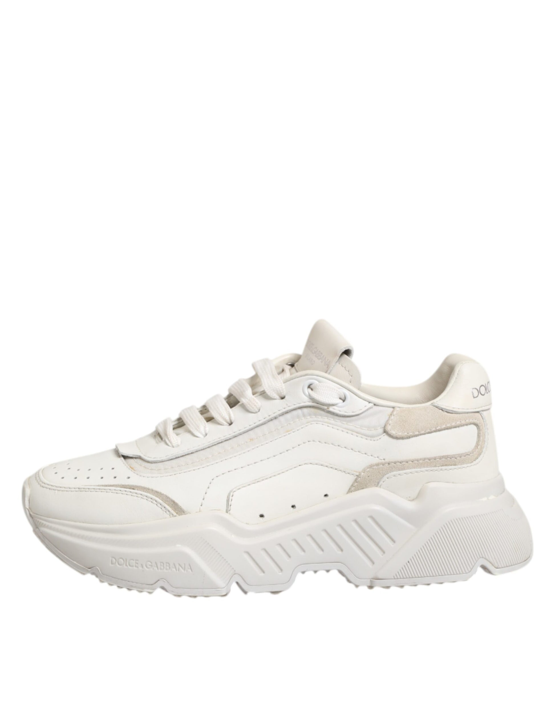 White DAYMASTER Calf Leather Sneakers Shoes