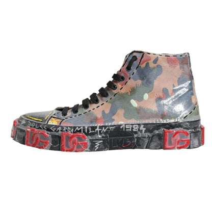 Multicolor Camouflage High Top Sneakers Shoes