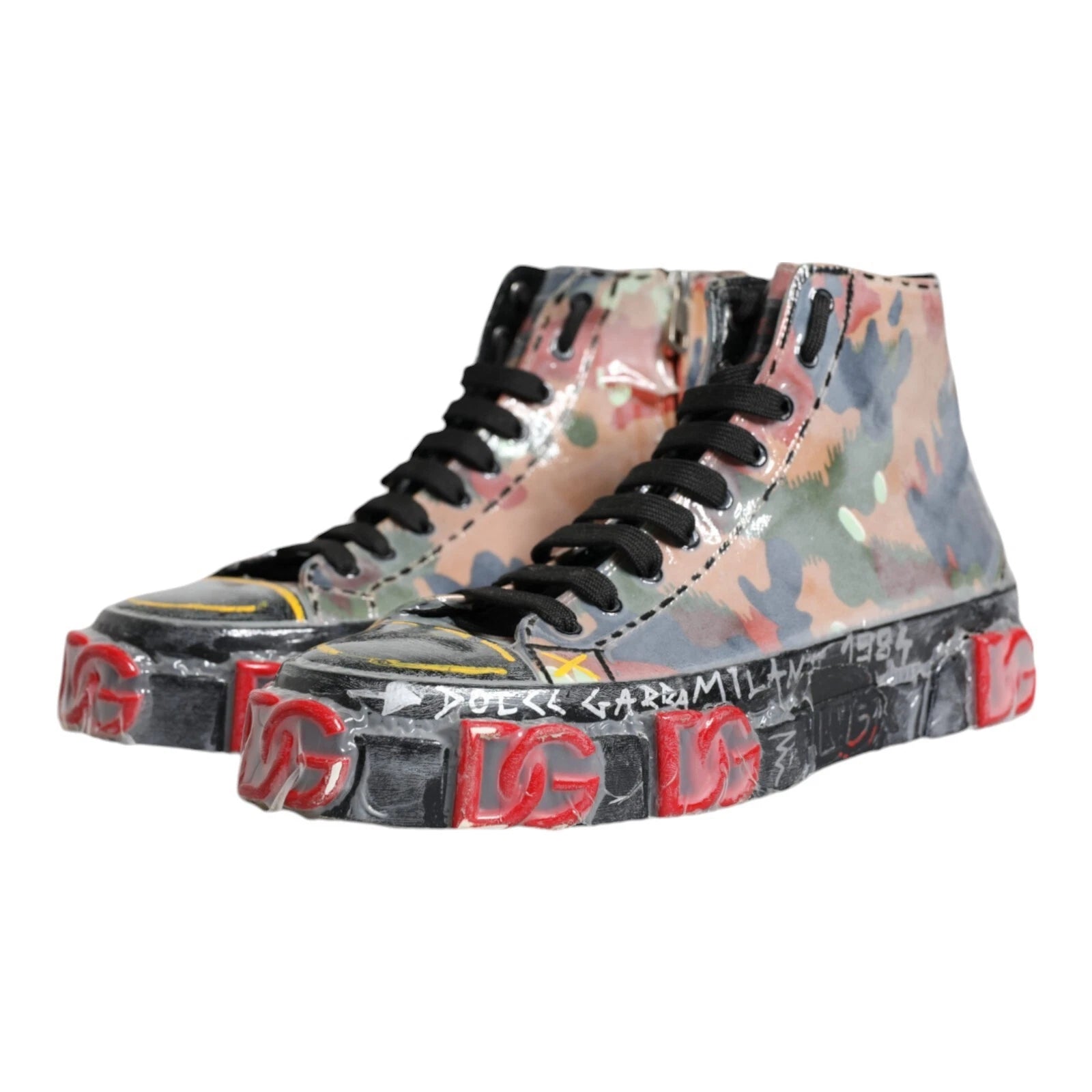 Multicolor Camouflage High Top Sneakers Shoes