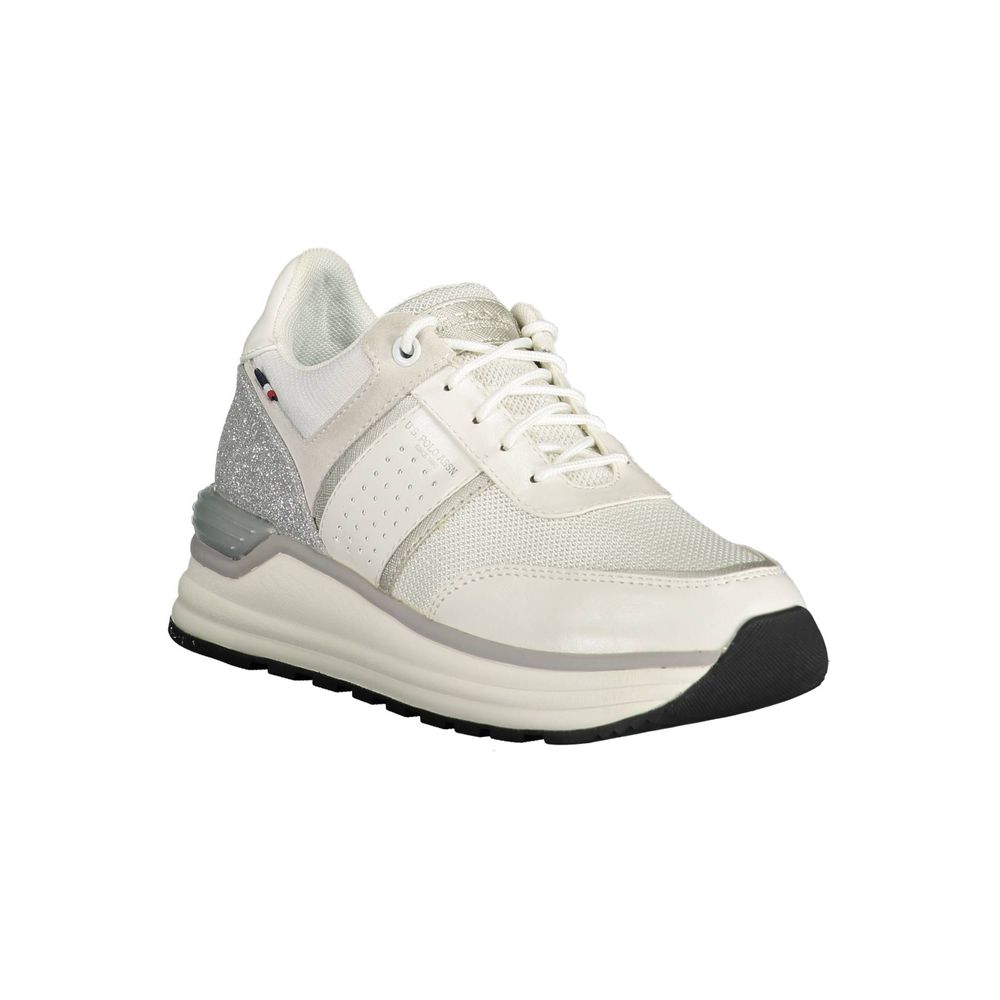 White Polyester Sneaker