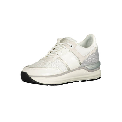 White Polyester Sneaker