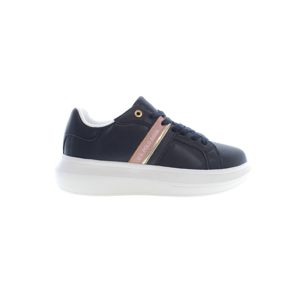 Blue Polyester Sneaker