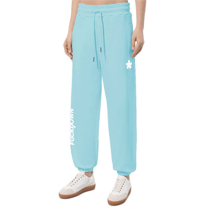 Blue Cotton Women Sweatpant
