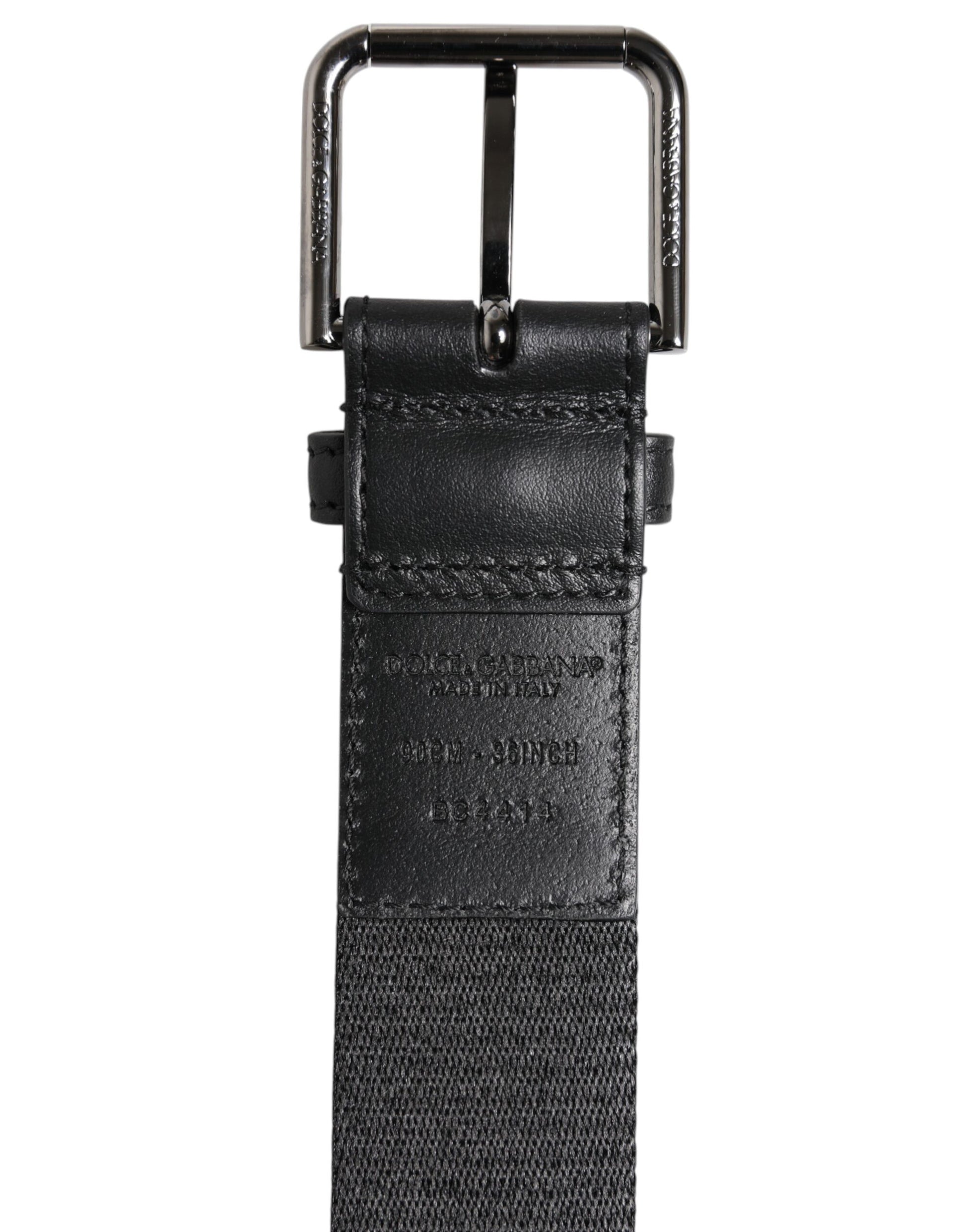 Green Black Polyester DG Logo Buckle Belt
