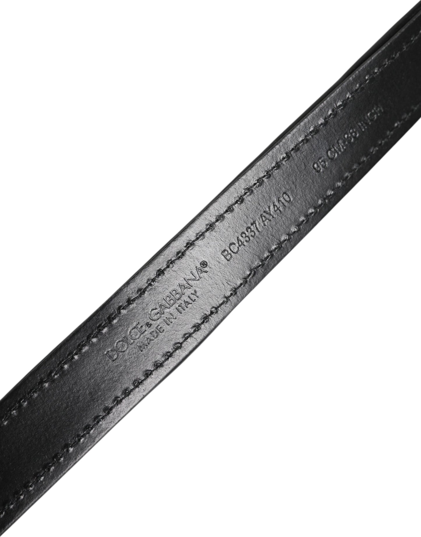 Black Sequin Embellished Metal Buckle Belt