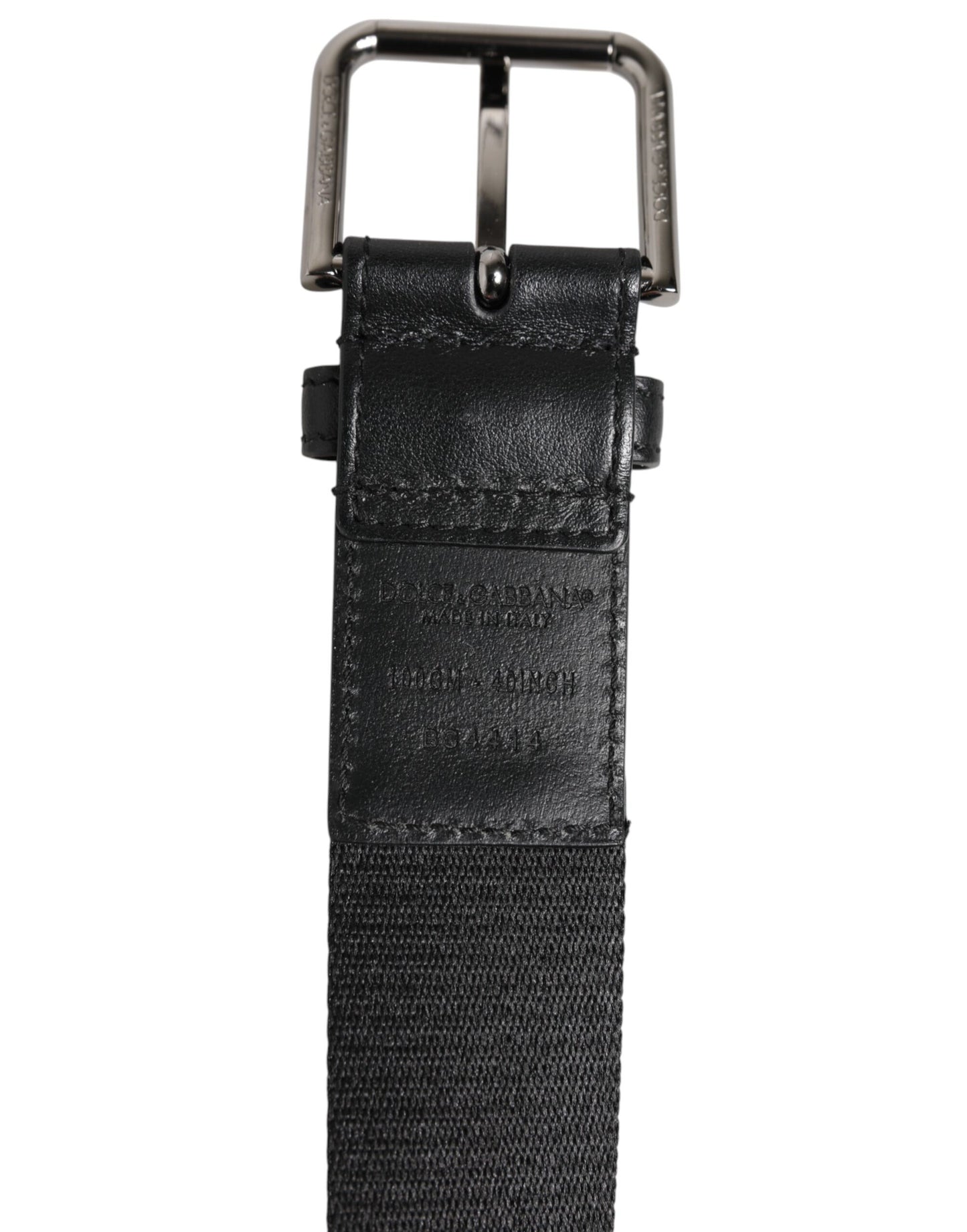 Blue Black Polyester Metal Buckle Belt