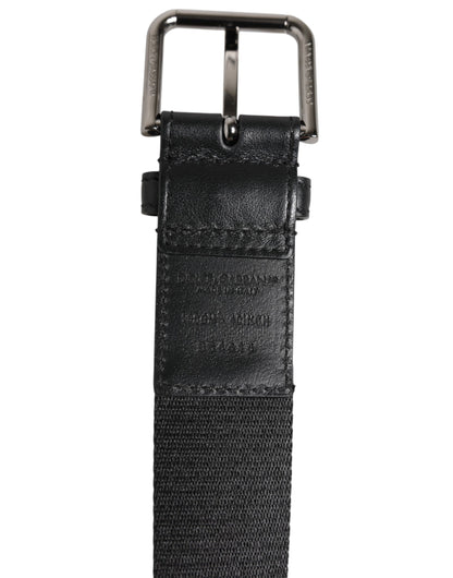 Blue Black Polyester Metal Buckle Belt