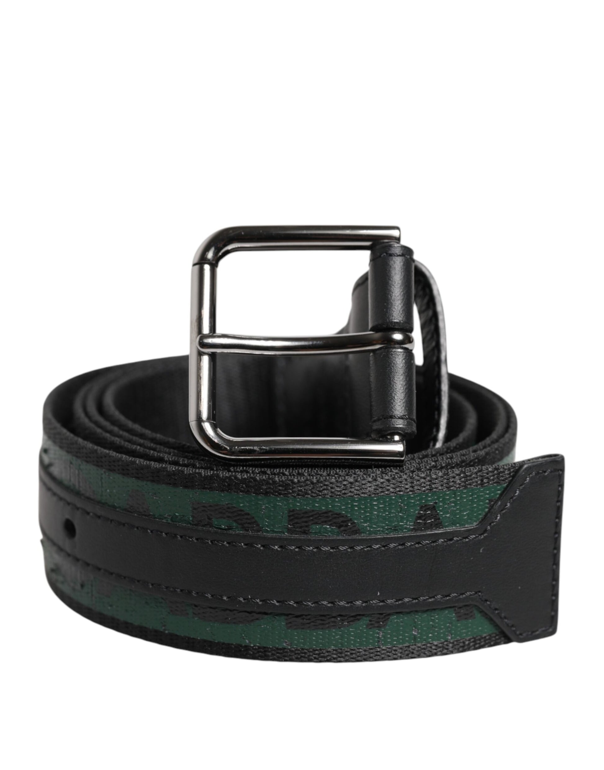Green Black Polyester DG Logo Buckle Belt