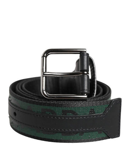 Green Black Polyester DG Logo Buckle Belt