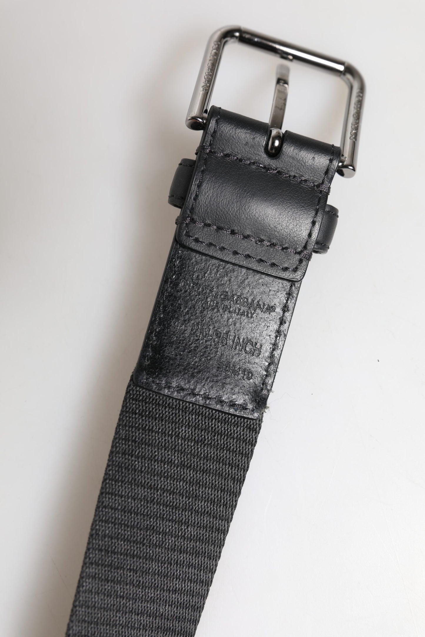 Green Black Polyester DG Logo Buckle Belt