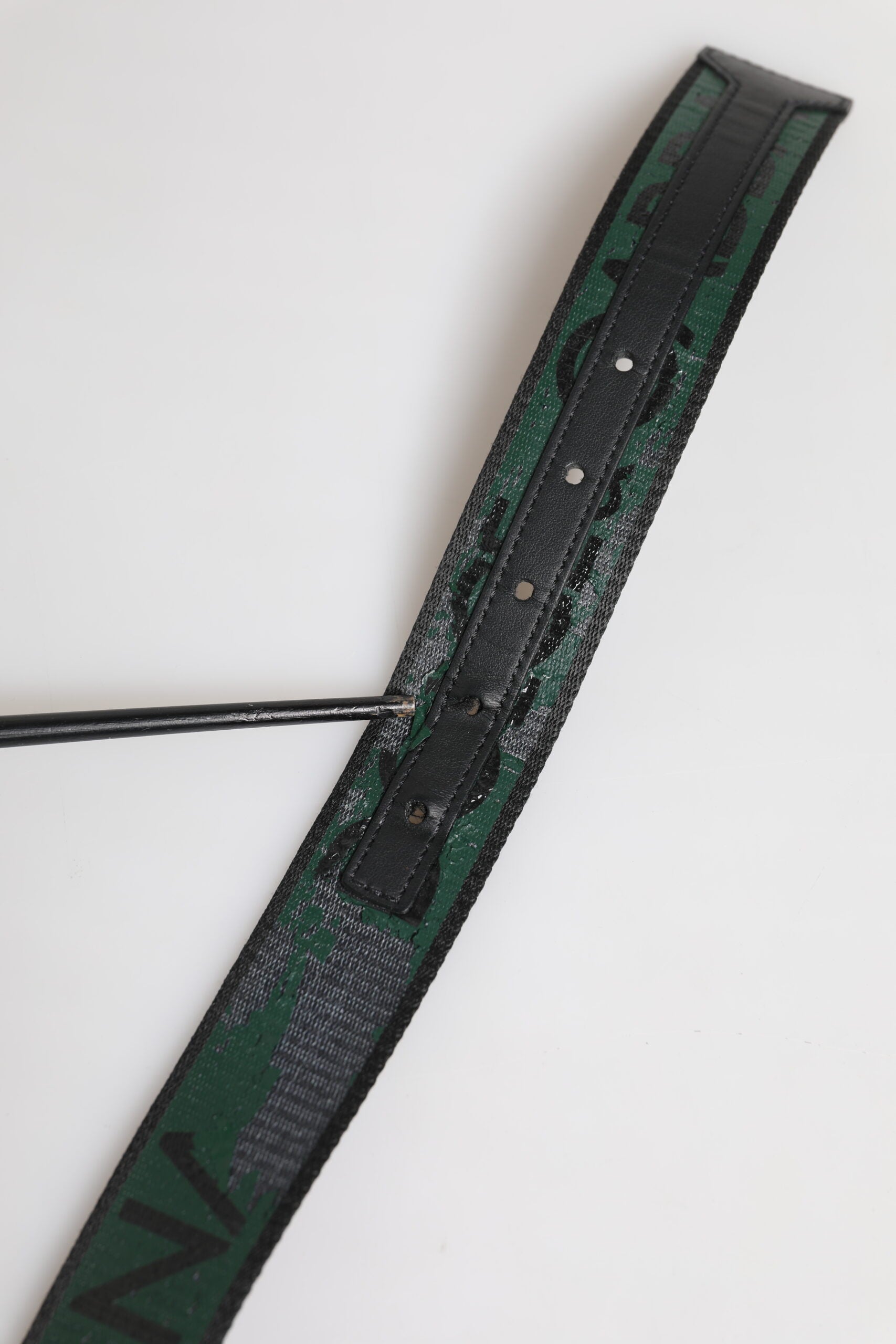 Green Black Polyester DG Logo Buckle Belt