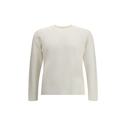 White Fleece Wool Sweatshirt