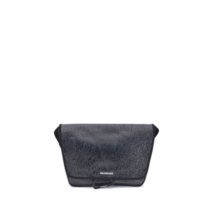 Black Calf Leather Bos Taurus Shoulder Bag