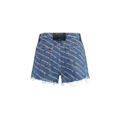 Blue Cotton Bermuda Shorts