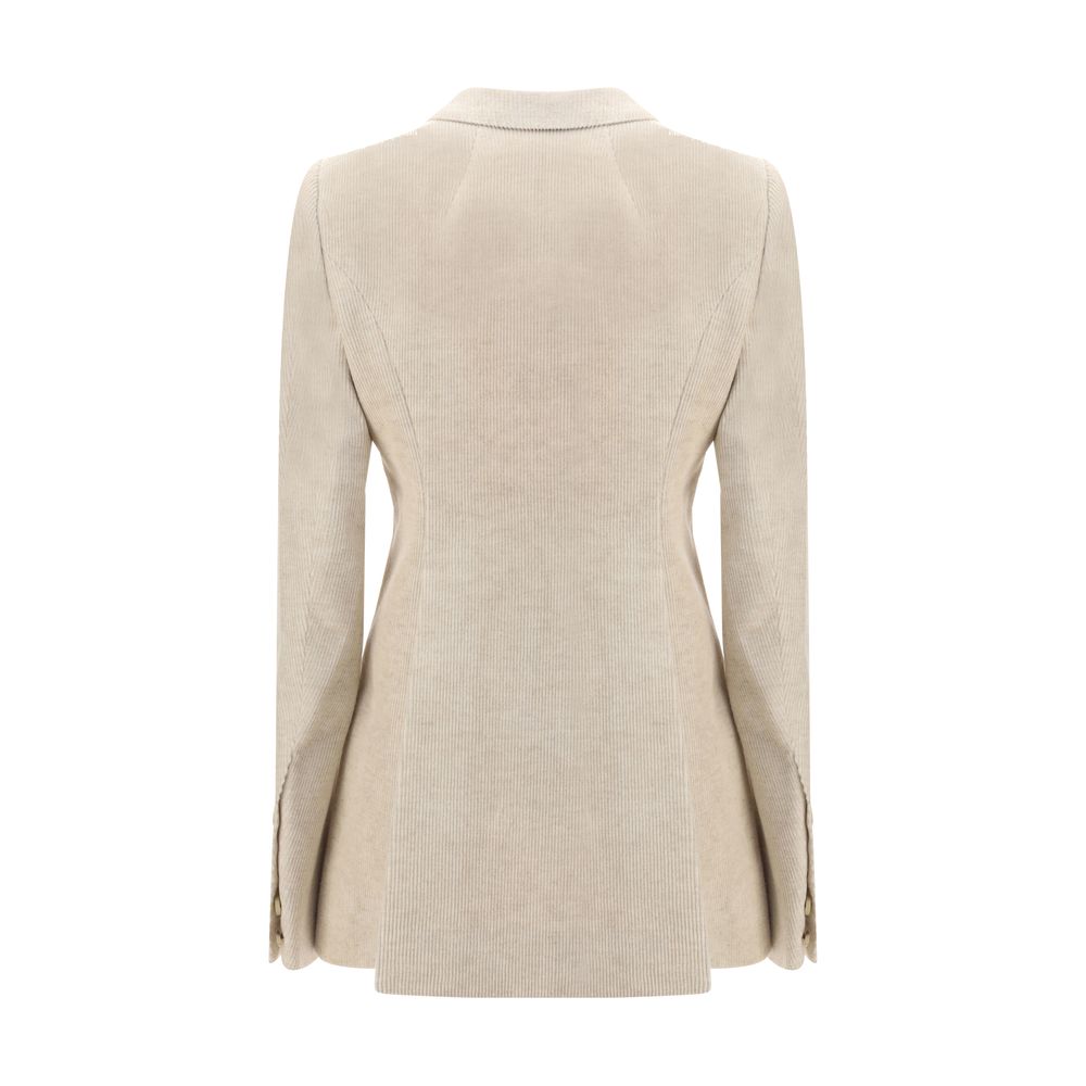 Beige Cotton Blazer