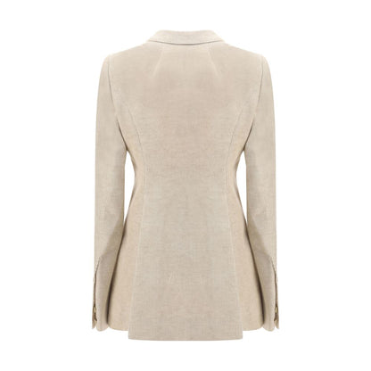 Beige Cotton Blazer