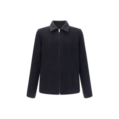 Black Fleece Wool Coat