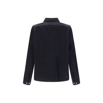Black Fleece Wool Coat