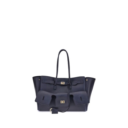 Blue Calf Leather Bos Taurus Shoulder Bag