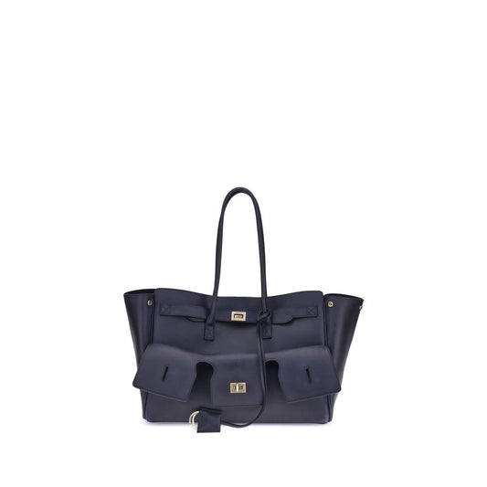 Blue Calf Leather Bos Taurus Shoulder Bag