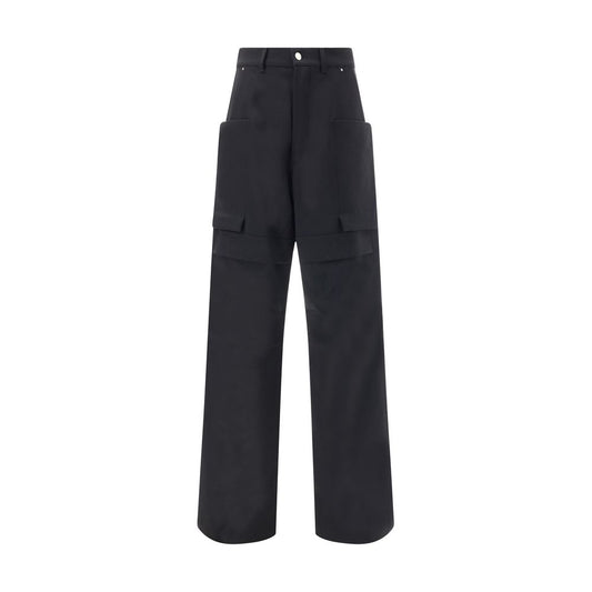 Black Wool Cargo Pants