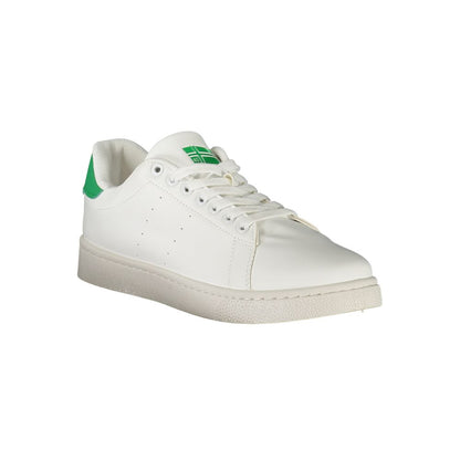 White Polyester Men Sneaker