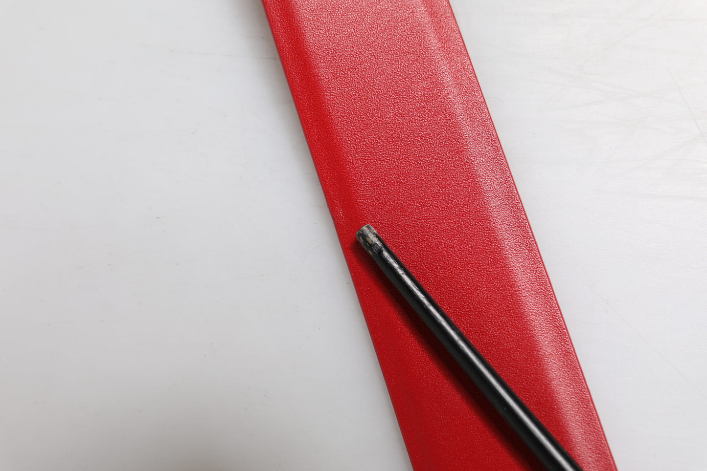 Red Calf Leather Embellished Metal Buckle Belt