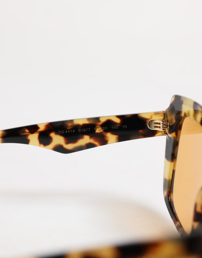 Black Yellow Havana Leopard Square Shades Sunglasses