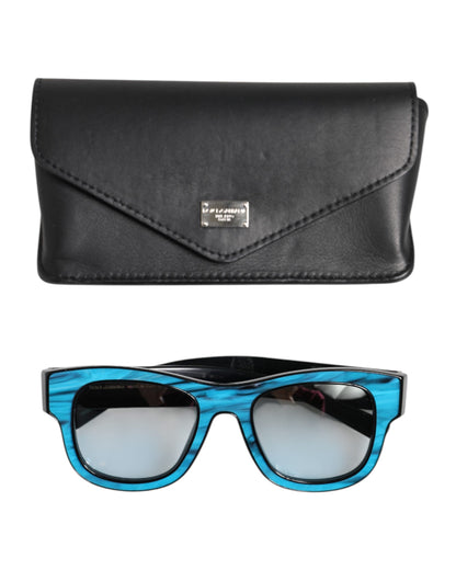 Blue Black Marbled Metal DG2215K Eyewear Sunglasses