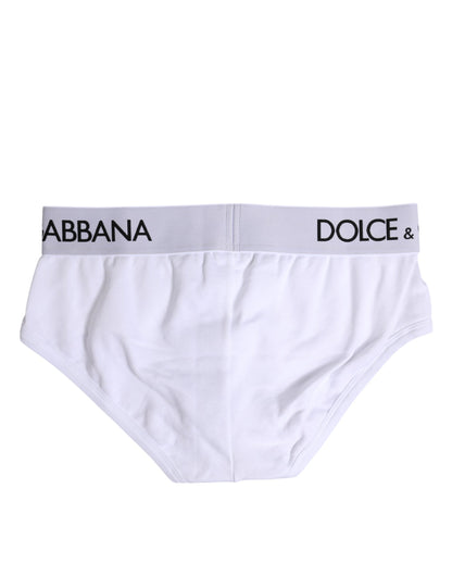White Cotton Stretch Regular Brief Underwear