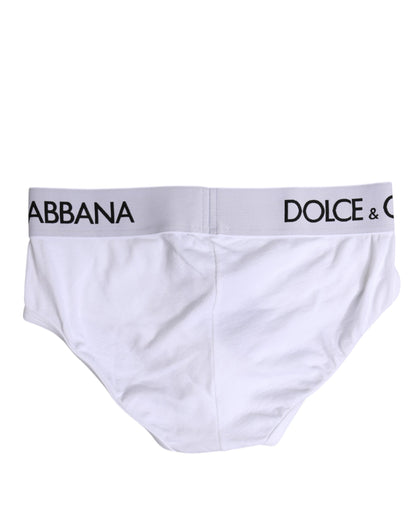 White Cotton Stretch Regular Brief Underwear
