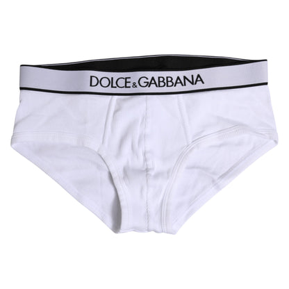 White Cotton Stretch Regular Brief Underwear