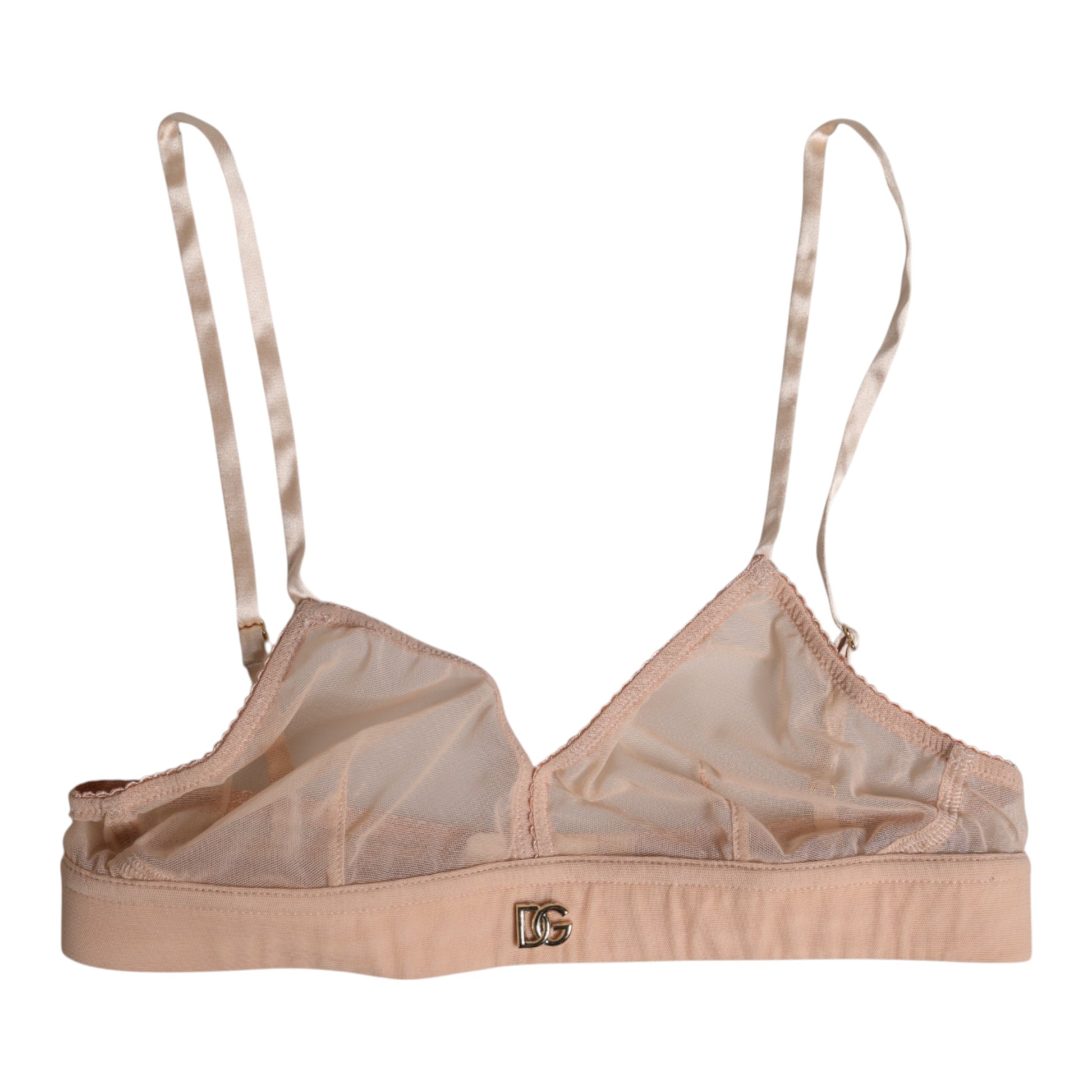 Powder Pink Nylon DG Logo Non Wire Bra Underwear