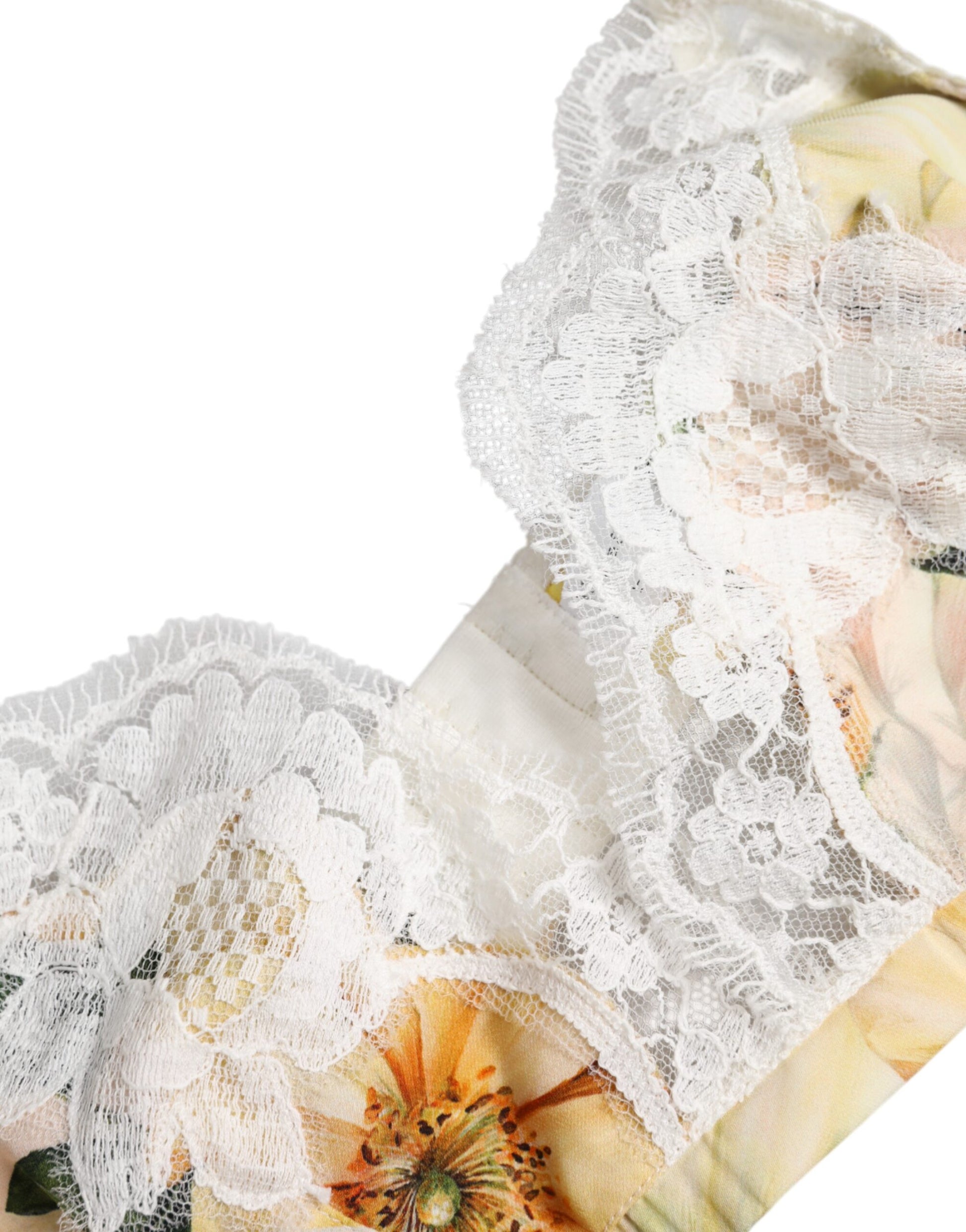 Multicolor Floral Print Non Wire Bra Underwear