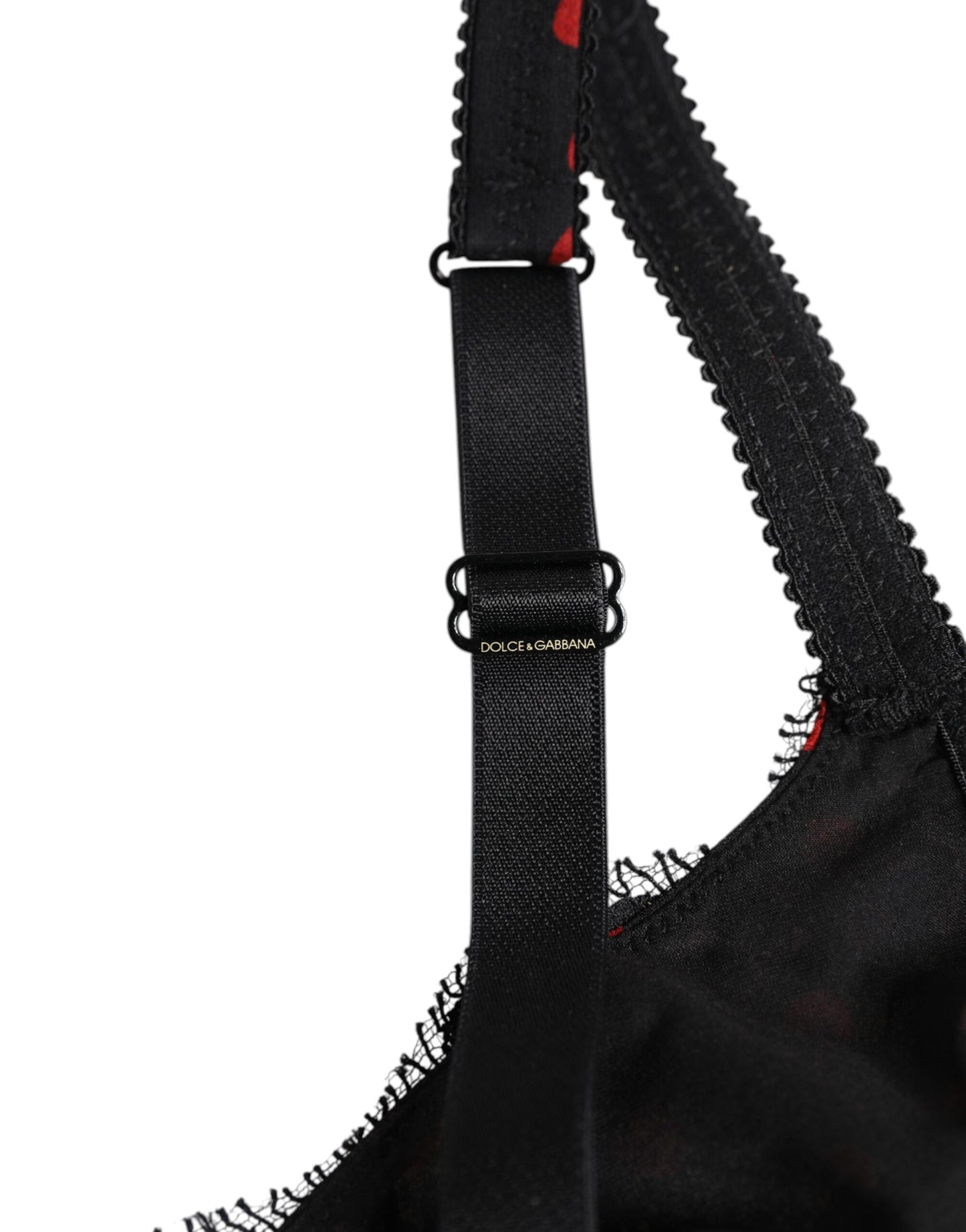 Black Red Polka Dot Underwired Balconette Underwear