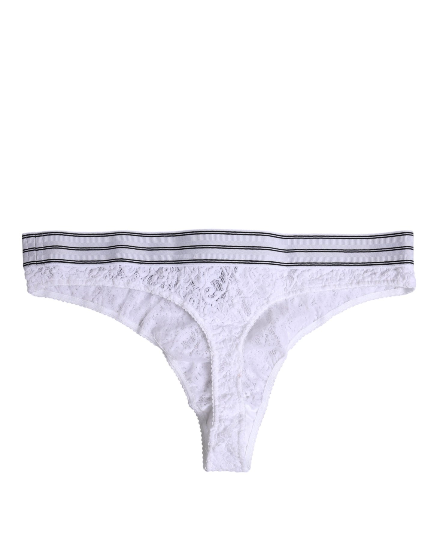 White Nylon Floral Lace Bottom Panty Underwear