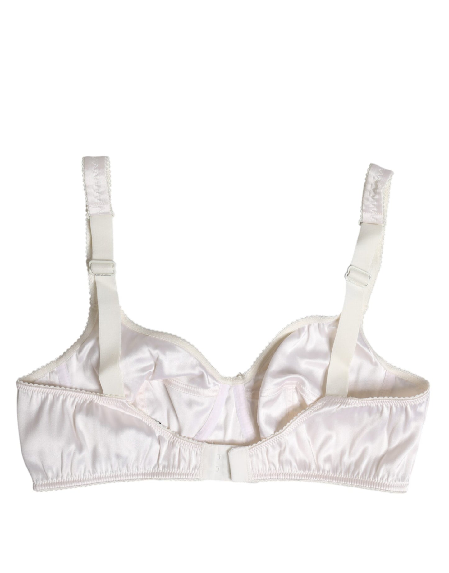 White Silk Balconette Non Wire Bra Underwear