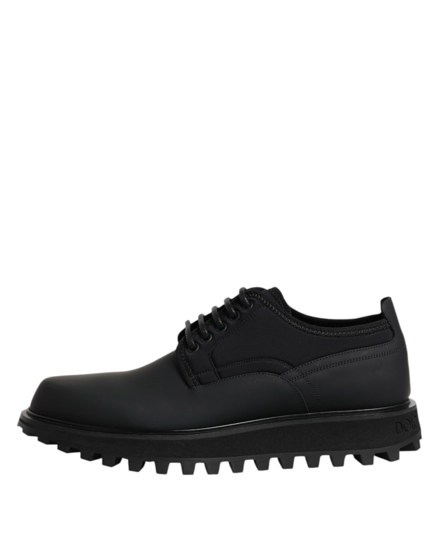 Black Leather Lace Up Trekking Dress Shoes