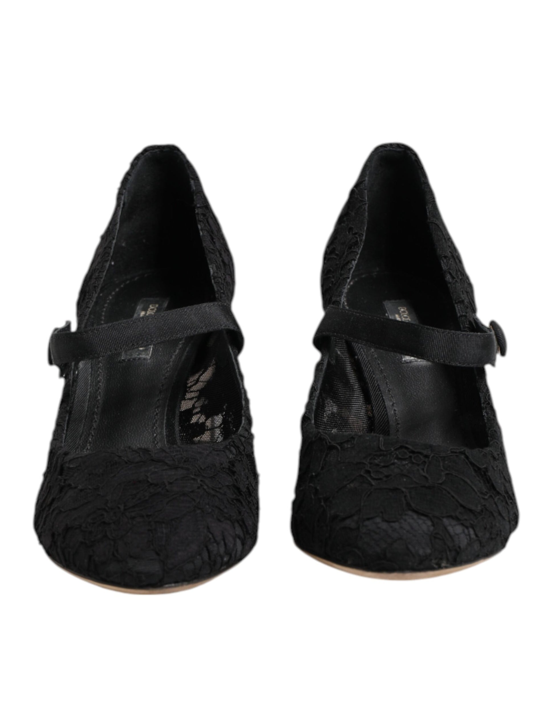 Black Mary Jane Taormina Lace Pumps Shoes