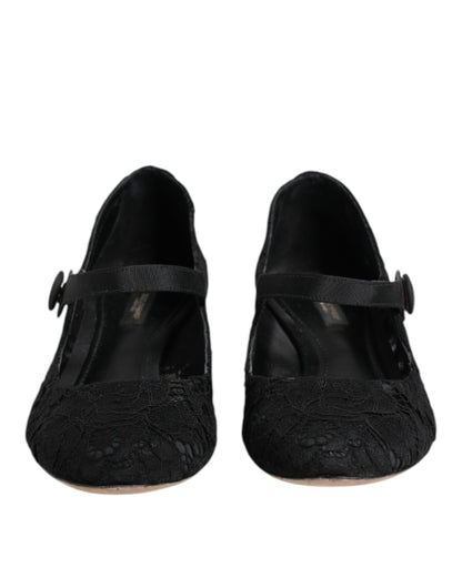 Black Vally Taormina Floral Lace Pumps Shoes